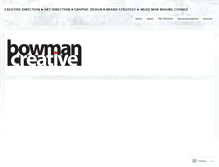 Tablet Screenshot of bowmancreative.com